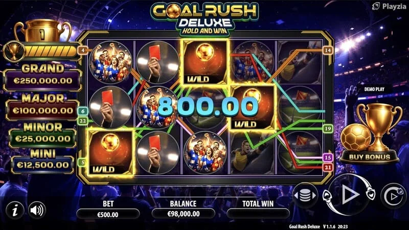 Goal Rush Deluxe - jogo base, linha vencedora